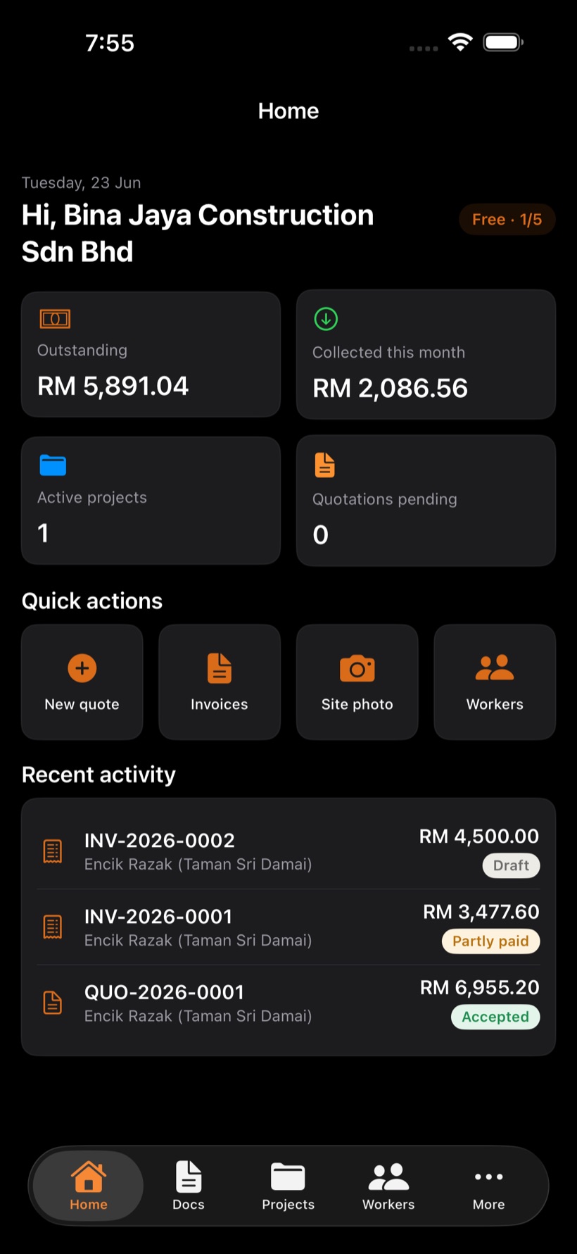 MORTAR in dark mode
